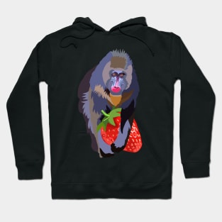 Baboon and Strawberry Hoodie